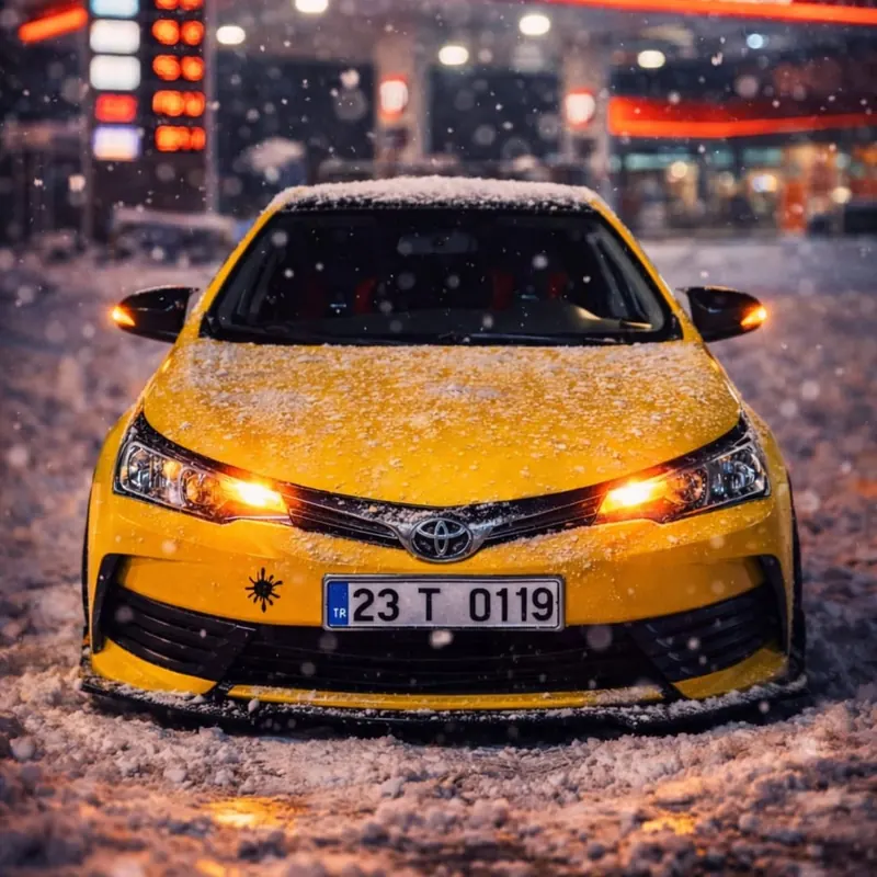 Anıt Taksi - kış şartlarında hizmet