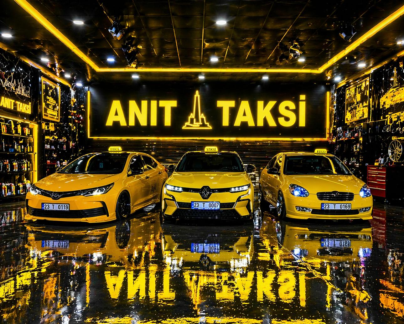 Anıt Taksi - showroom'da araç filomuz